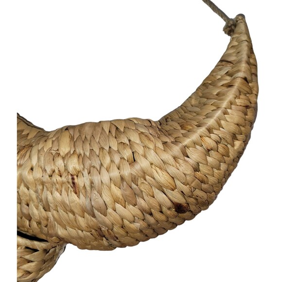 Hanging Smiling Sloth Planter Rattan Hanging Medium Succulent Plant Basket BoHo - Picture 10 of 12